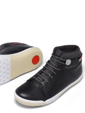 PLAE Abra Black Leather High-Top Sneakers